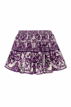 Dolce & Gabbana Kids FIOLETOWY Spódnica ze wzorem