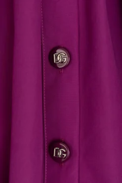 Dolce & Gabbana Kids FIOLETOWY Bawełniana spódnica