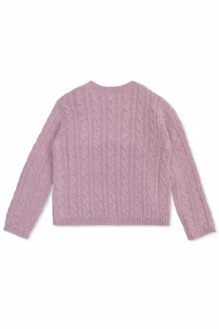 Dolce & Gabbana Kids FIOLETOWY Sweter z logo