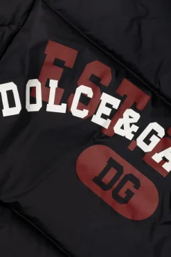 Dolce & Gabbana Kids GRANATOWY Kurtka z odpinanym kapturem