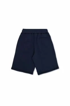 Dolce & Gabbana Kids GRANATOWY Szorty z wypukłym logo