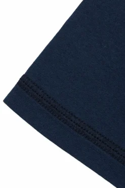 Dolce & Gabbana Kids GRANATOWY T-shirt z wypukłym logo