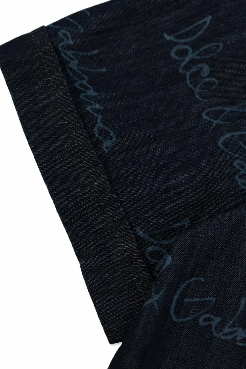 Dolce & Gabbana Kids GRANATOWY Jeansowa koszula z kieszenią