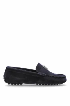 Dolce & Gabbana Kids GRANATOWY Zamszowe mokasyny