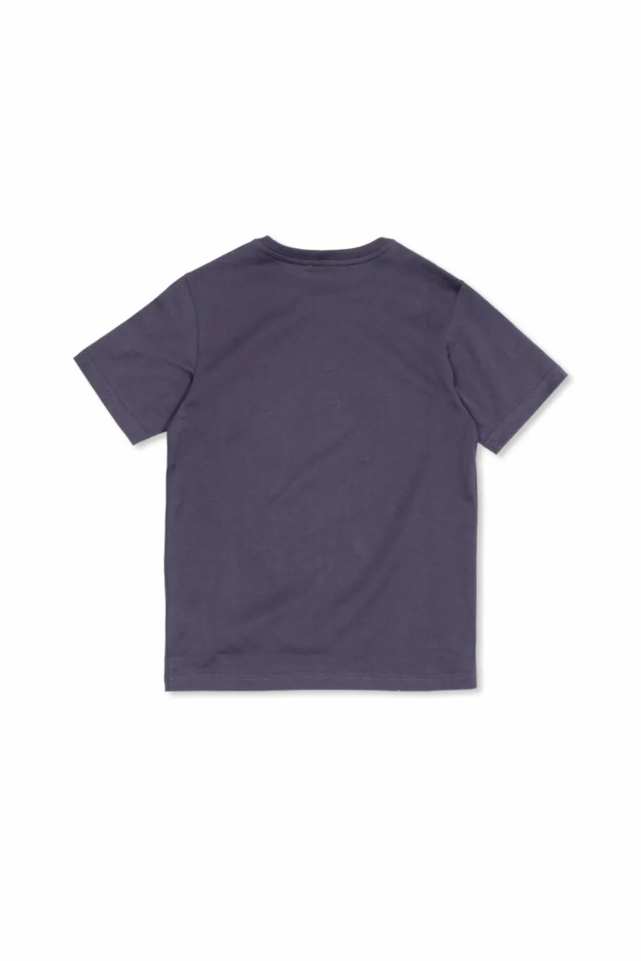 Dolce & Gabbana Kids GRANATOWY T-shirt z logo o aksamitnym wykończeniu