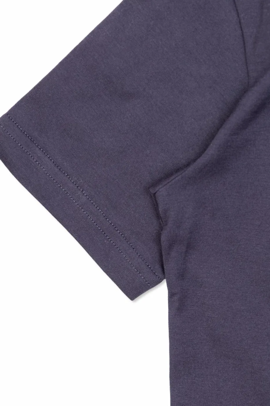 Dolce & Gabbana Kids GRANATOWY T-shirt z logo o aksamitnym wykończeniu