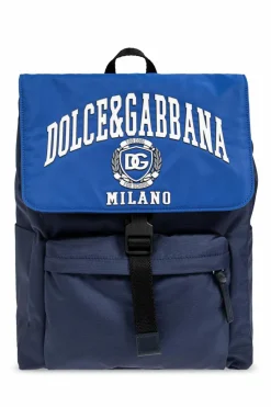 Dolce & Gabbana Kids GRANATOWY Plecak z logo