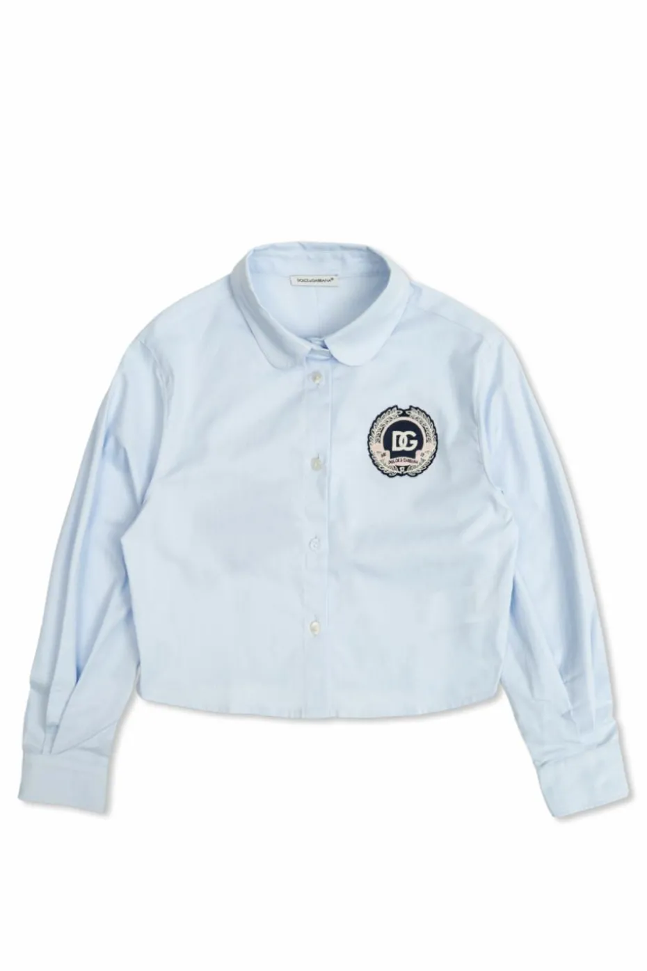 Dolce & Gabbana Kids jasnoniebieski Koszula z naszywką z logo
