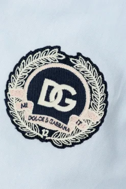 Dolce & Gabbana Kids jasnoniebieski Koszula z naszywką z logo