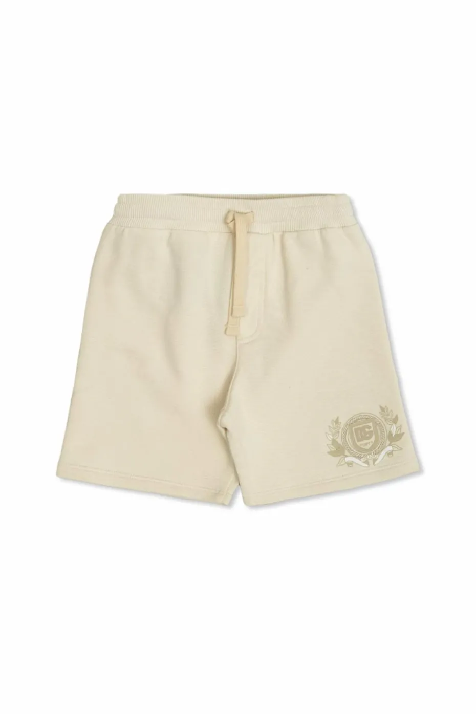 Dolce & Gabbana Kids kremowy Bawełniane szorty z logo