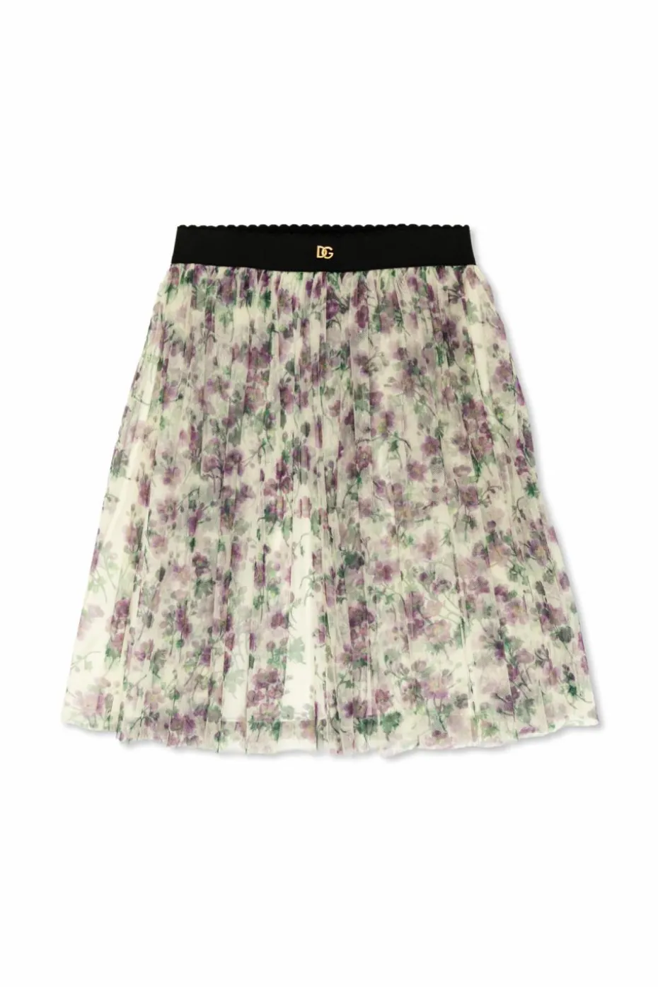 Dolce & Gabbana Kids kremowy Spódnica z motywem kwiatowym