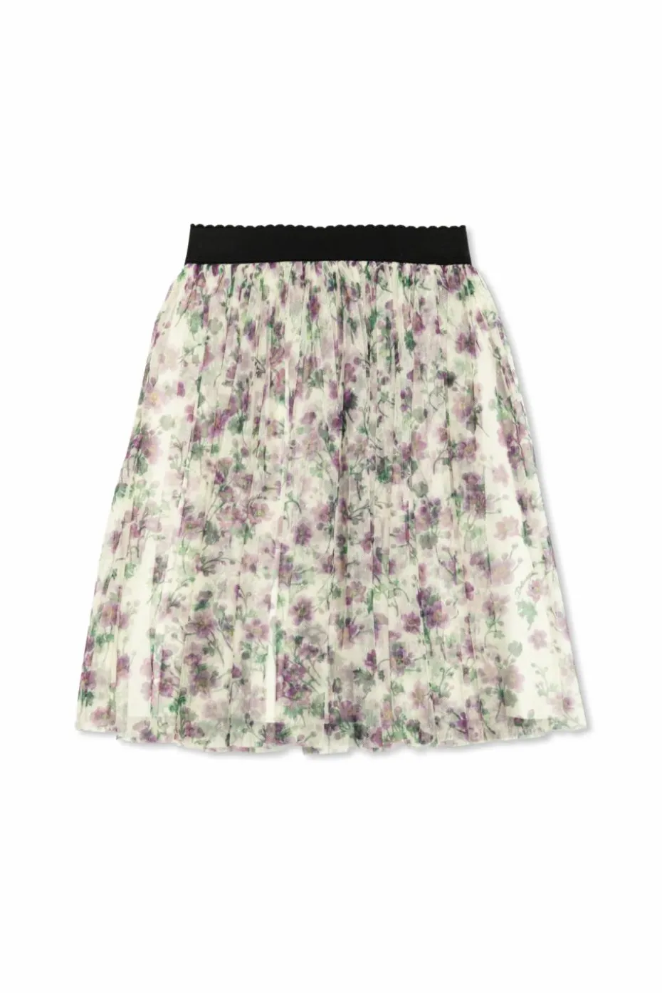 Dolce & Gabbana Kids kremowy Spódnica z motywem kwiatowym