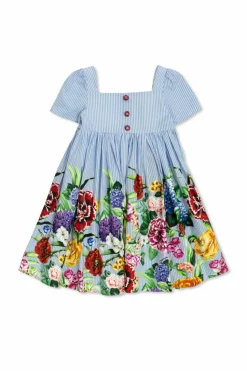 Dolce & Gabbana Kids NIEBIESKI Sukienka z motywem kwiatowym
