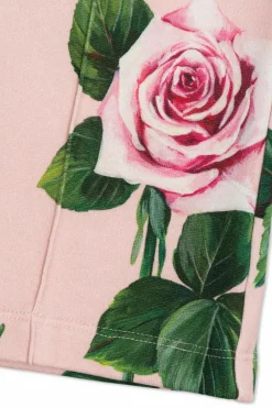 Dolce & Gabbana Kids RÓŻOWY Spodnie z motywem kwiatowym