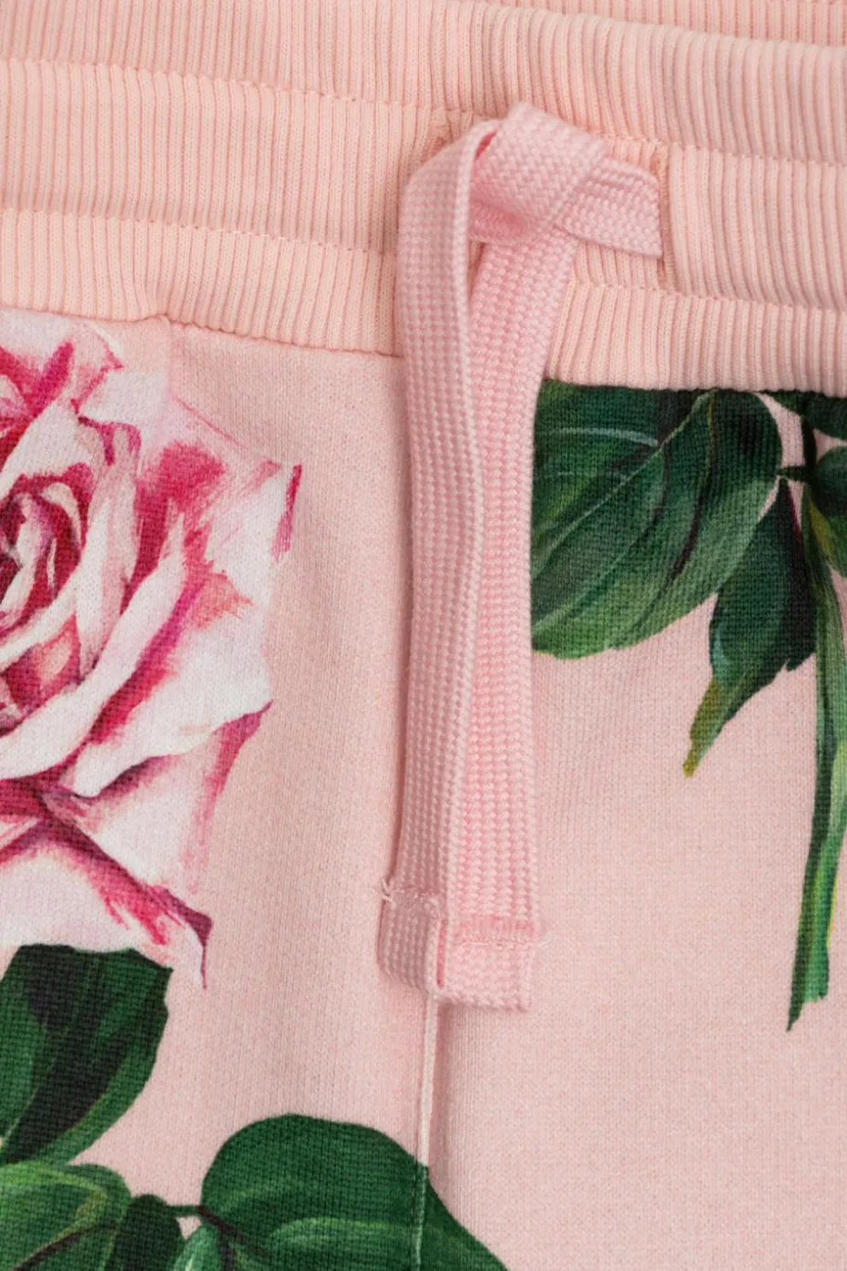 Dolce & Gabbana Kids RÓŻOWY Spodnie z motywem kwiatowym