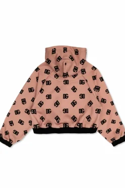 Dolce & Gabbana Kids RÓŻOWY Bluza z monogramem