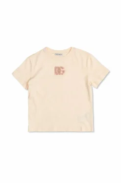 Dolce & Gabbana Kids RÓŻOWY T-shirt z logo