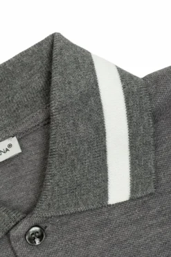 Dolce & Gabbana Kids SZARY Polo z wyszytym logo