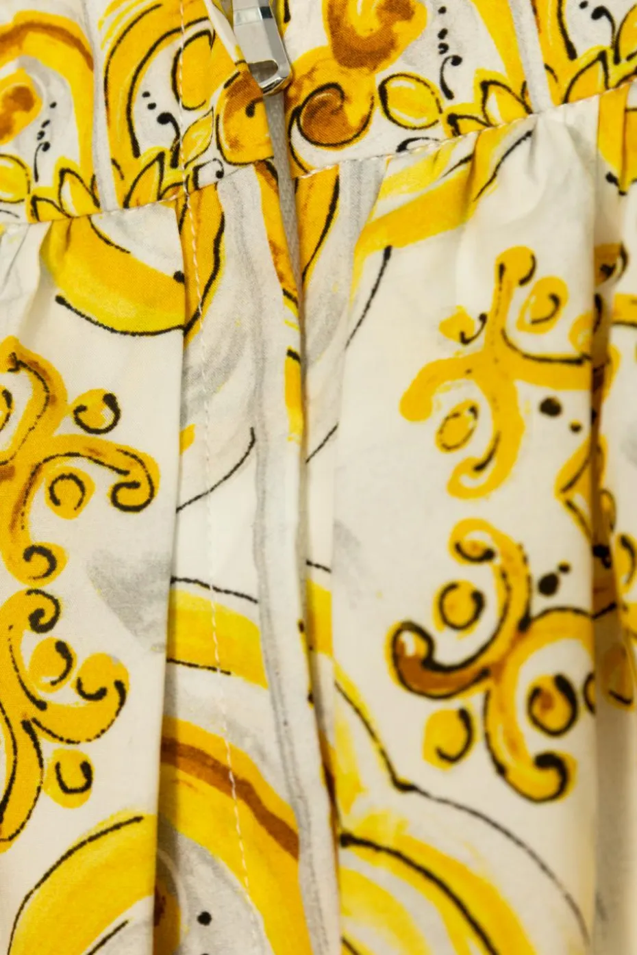 Dolce & Gabbana Kids ŻÓŁTY Spódnica z nadrukiem `barocco`