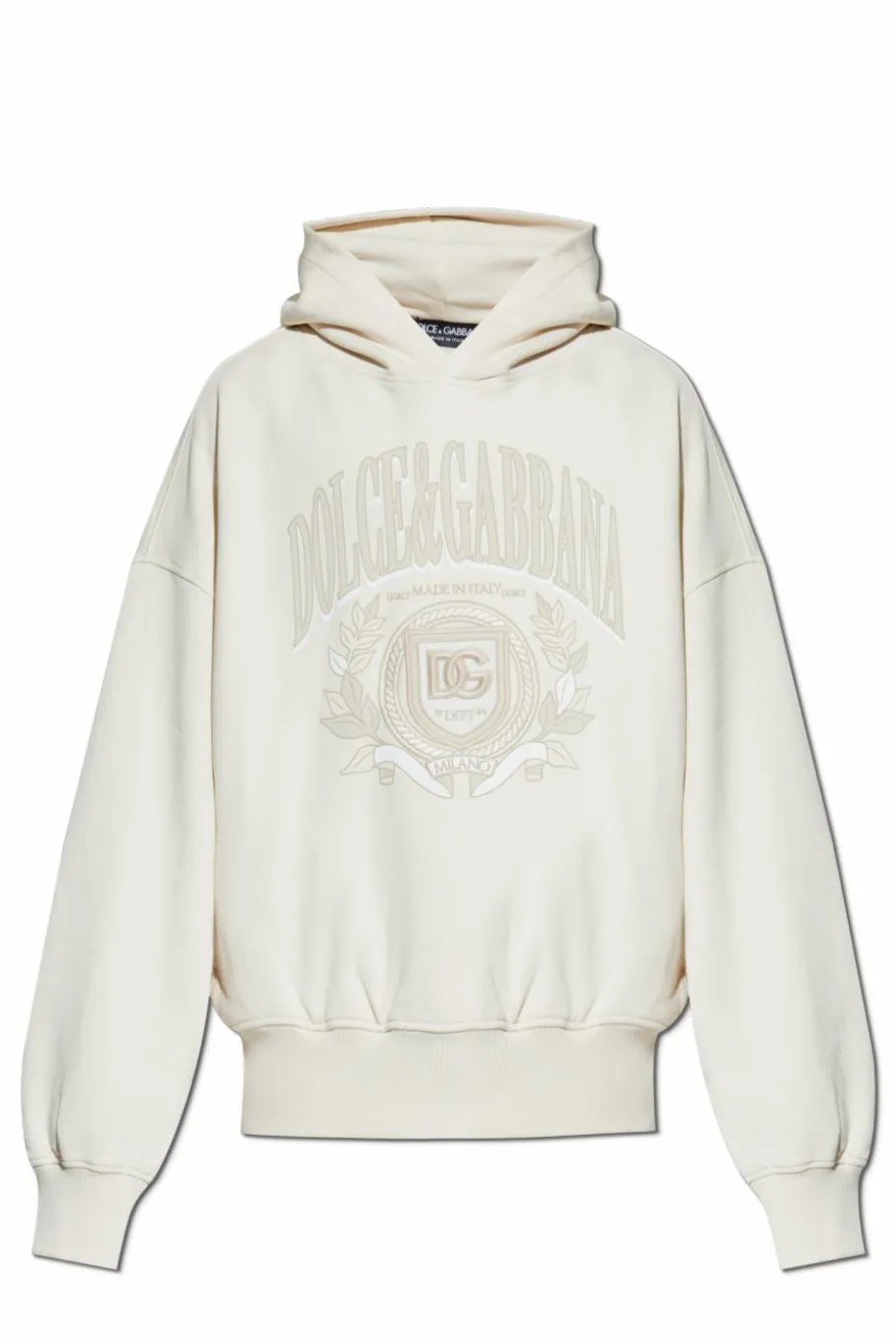 Dolce & Gabbana kremowy Bluza z kapturem