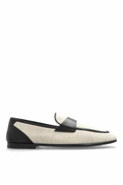 Dolce & Gabbana kremowy Buty ze skórzanymi wstawkami