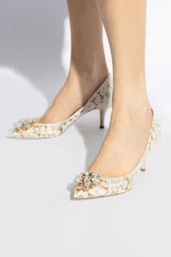 Dolce & Gabbana kremowy Buty na obcasie `Belluccii`