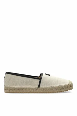 Dolce & Gabbana kremowy Espadryle z wyszytym logo
