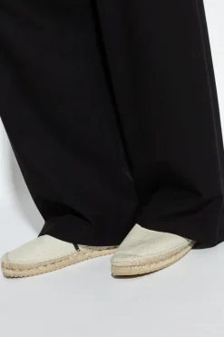 Dolce & Gabbana kremowy Espadryle z wyszytym logo