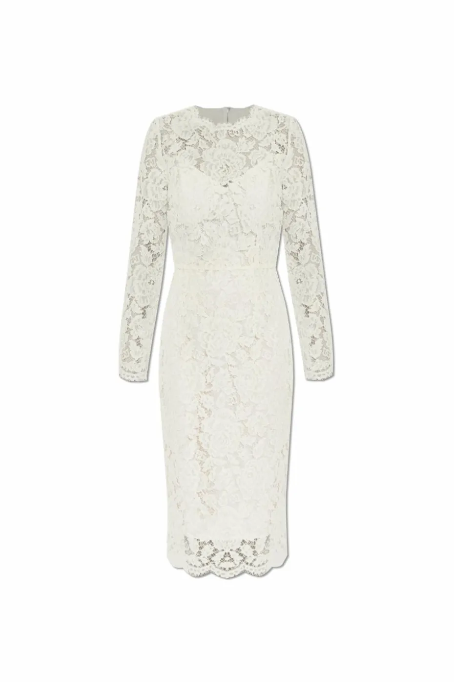 Dolce & Gabbana kremowy Koronkowa sukienka