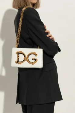 Dolce & Gabbana kremowy Torba na ramię ‘DG Girls’