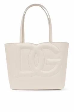 Dolce & Gabbana kremowy Torba typu ‘shopper’ z logo
