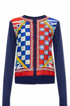 Dolce & Gabbana MULTIKOLOR Jedwabny kardigan