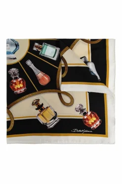 Dolce & Gabbana MULTIKOLOR Jedwabna chusta z nadrukiem
