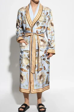 Dolce & Gabbana MULTIKOLOR Jedwabny szlafrok
