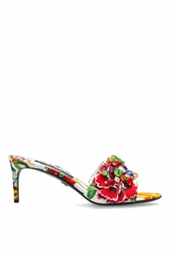 Dolce & Gabbana MULTIKOLOR Klapki na obcasie