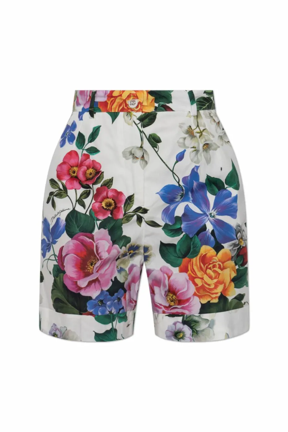 Dolce & Gabbana MULTIKOLOR Szorty z motywem kwiatowym