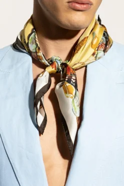 Dolce & Gabbana MULTIKOLOR Jedwabna chusta z nadrukiem