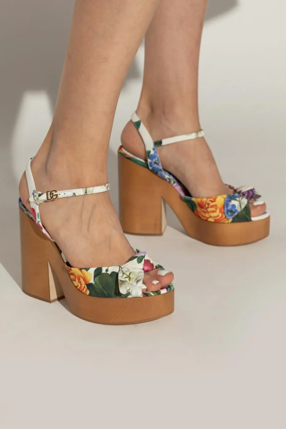 Dolce & Gabbana MULTIKOLOR Sandały na platformie