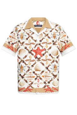 Dolce & Gabbana MULTIKOLOR Koszula z motywem muszli