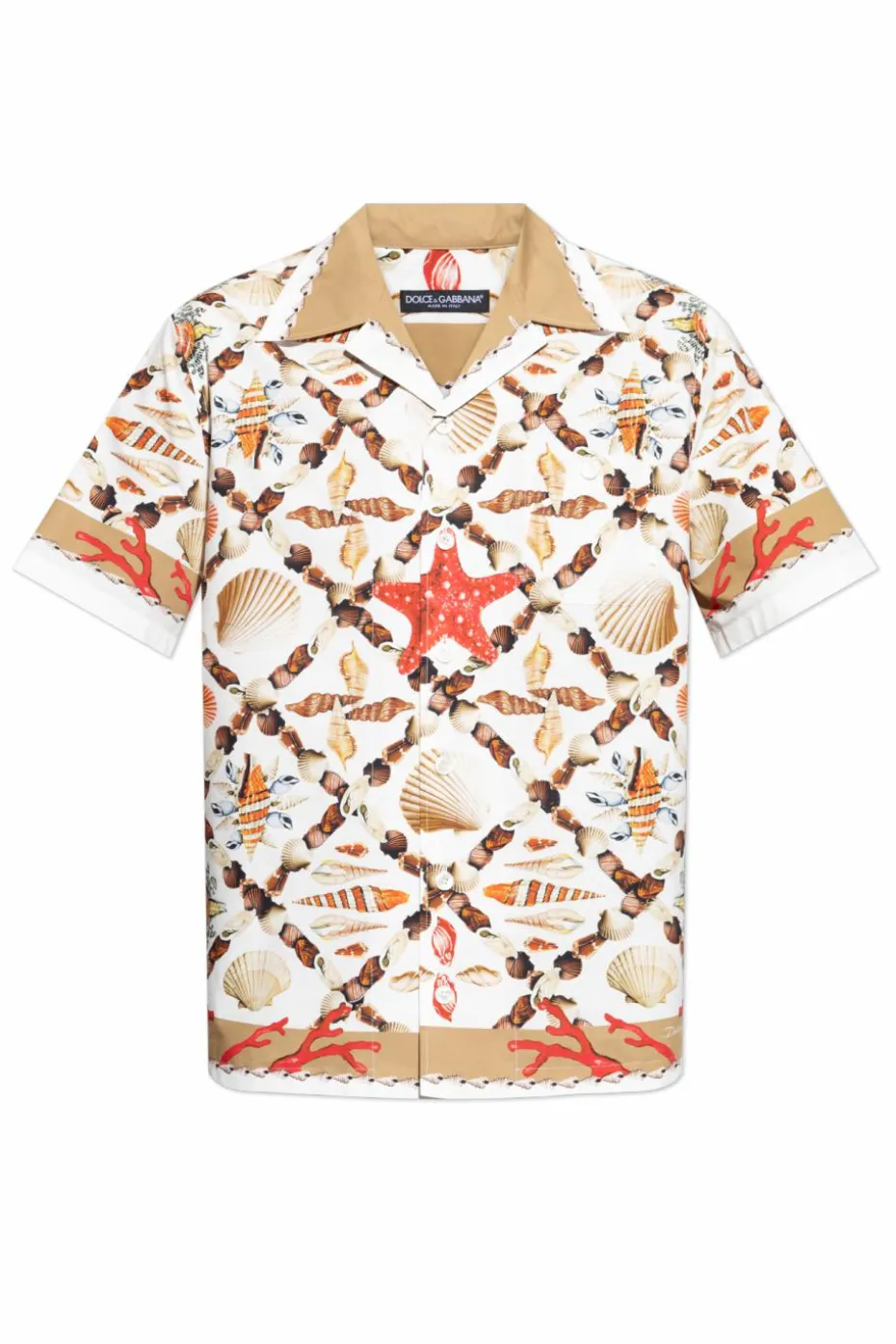 Dolce & Gabbana MULTIKOLOR Koszula z motywem muszli