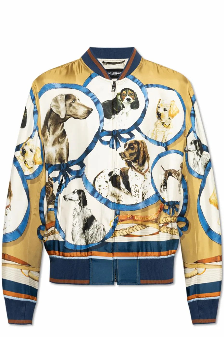 Dolce & Gabbana MULTIKOLOR Jedwabna kurtka typu `bomber`