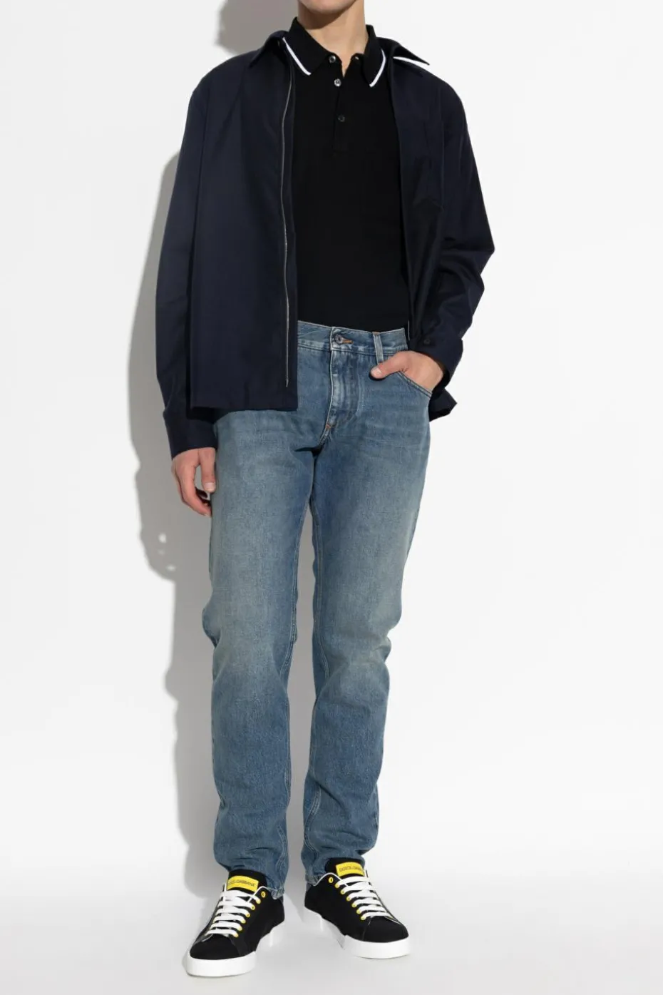 Dolce & Gabbana NIEBIESKI Jeansy z lekko zwężanymi nogawkami