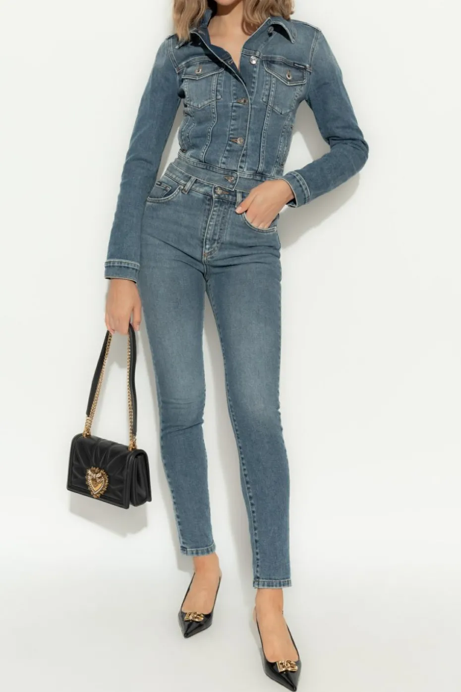 Dolce & Gabbana NIEBIESKI Jeansy ze zwężanymi nogawkami
