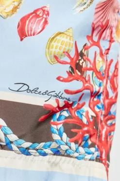 Dolce & Gabbana NIEBIESKI Szorty kąpielowe z nadrukiem