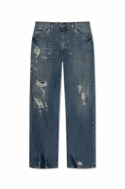 Dolce & Gabbana NIEBIESKI Jeansy z efektem `vintage`