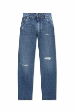 Dolce & Gabbana NIEBIESKI Jeansy z efektem `vintage`