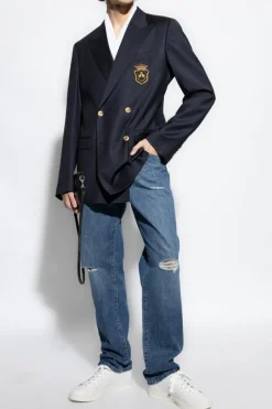 Dolce & Gabbana NIEBIESKI Jeansy z efektem `vintage`