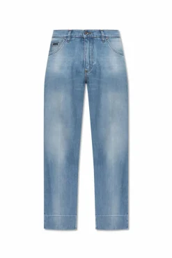 Dolce & Gabbana NIEBIESKI Jeansy z nogawkami o prostym kroju
