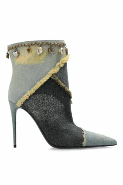 Dolce & Gabbana NIEBIESKI Jeansowe botki na obcasie