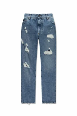 Dolce & Gabbana NIEBIESKI Jeansy z efektem `vintage`